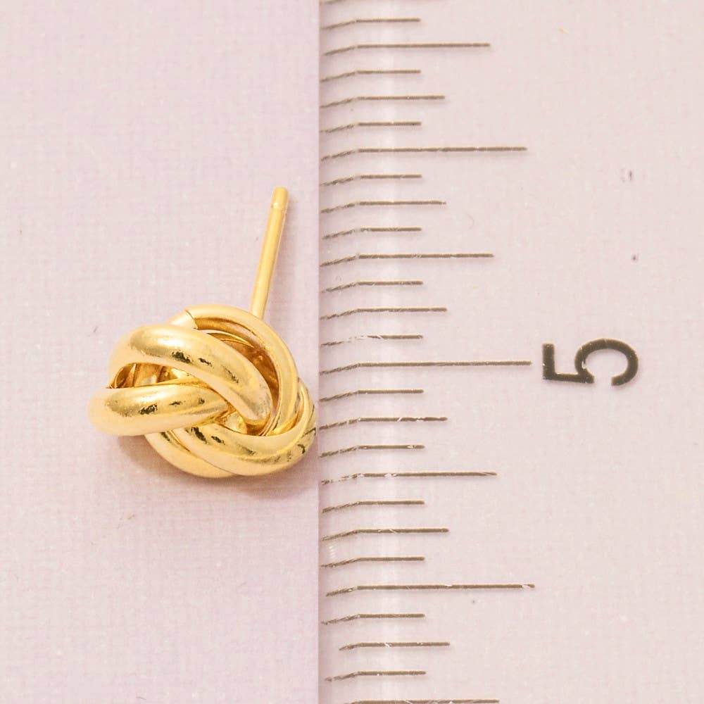 Abigail Metallic Knot Stud Earrings (2 Colors!)