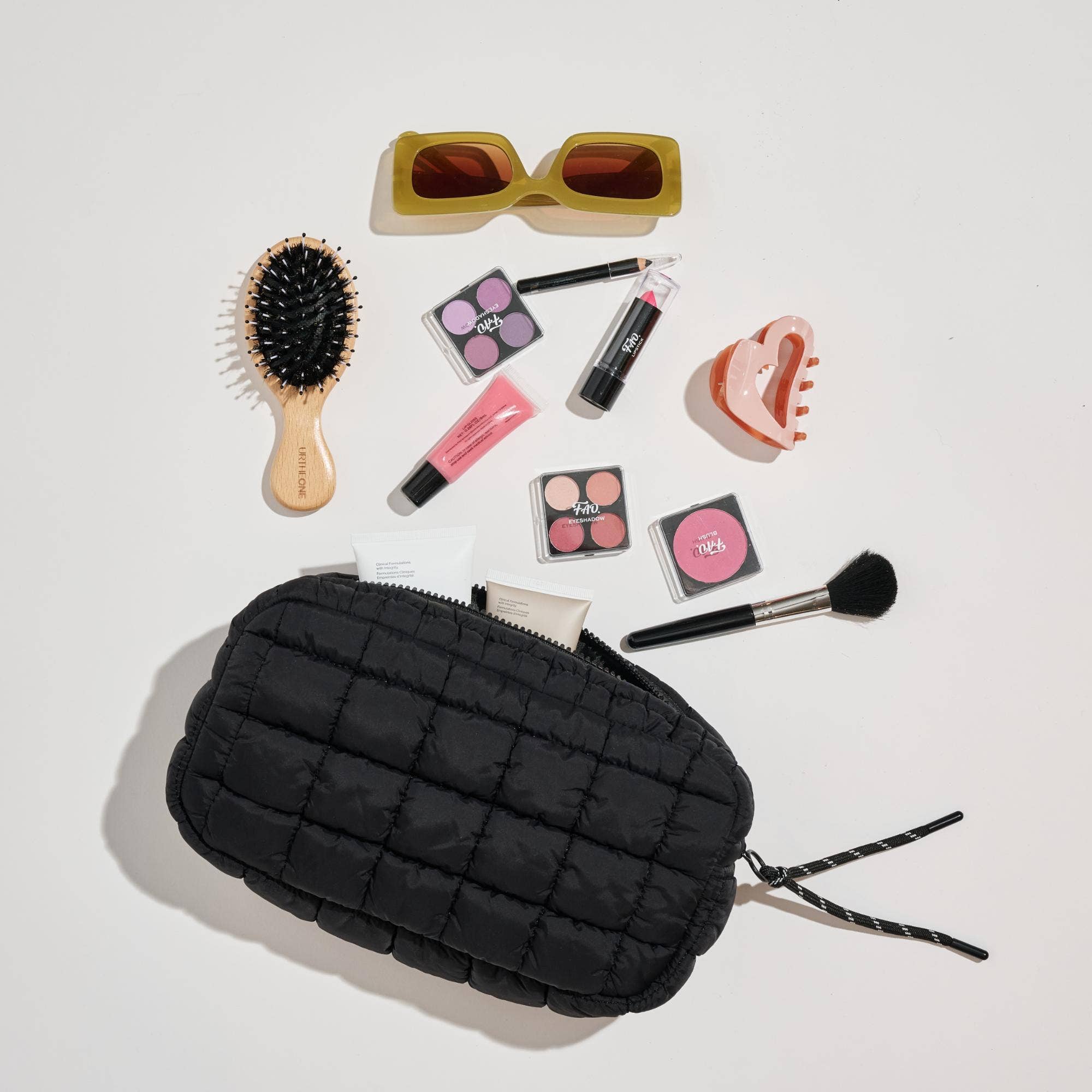Cloud Nine - Quilted Puffer Nylon Cosmetic Pouch (4 Colors!)