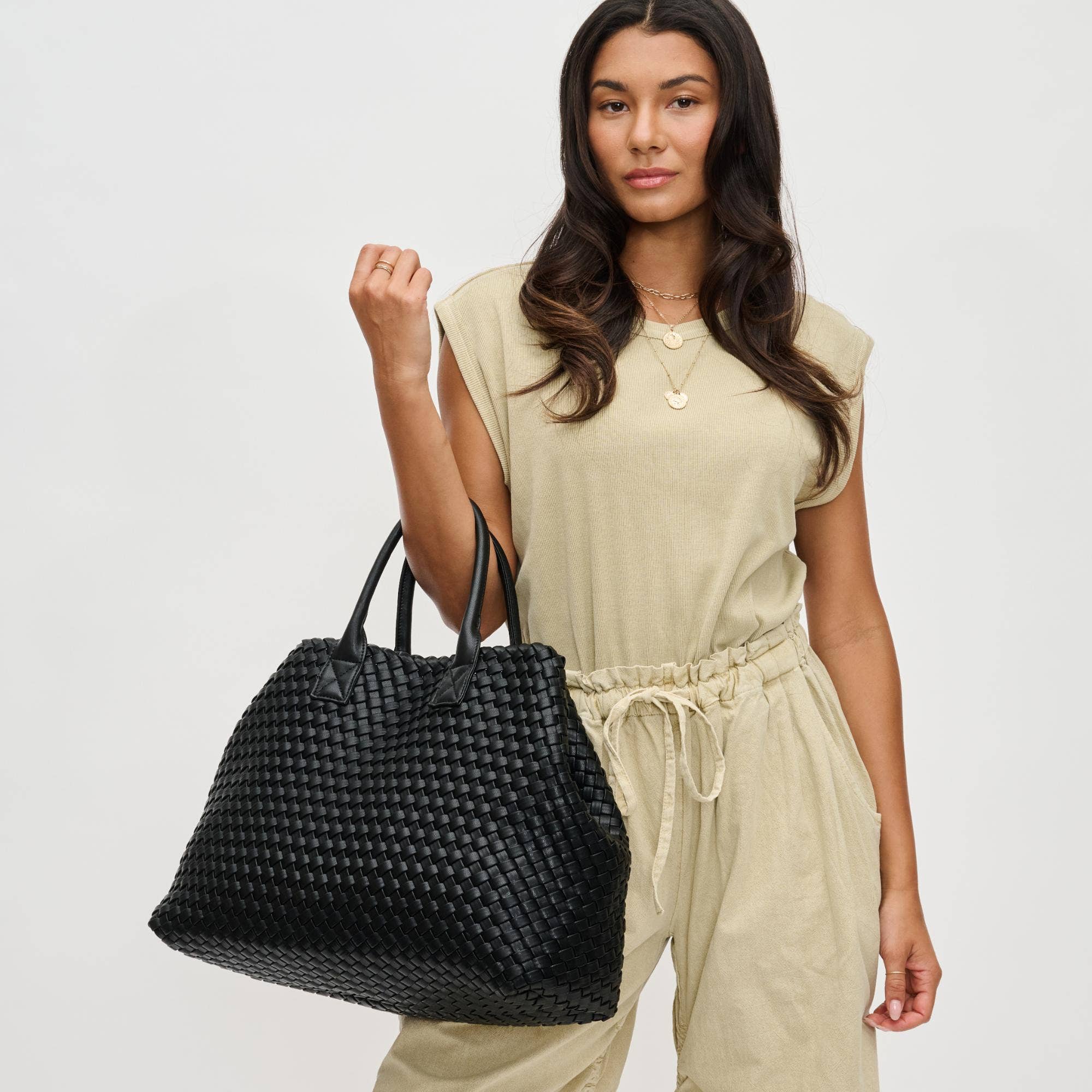 Ithaca Woven Vegan Leather Tote (3 Colors!)