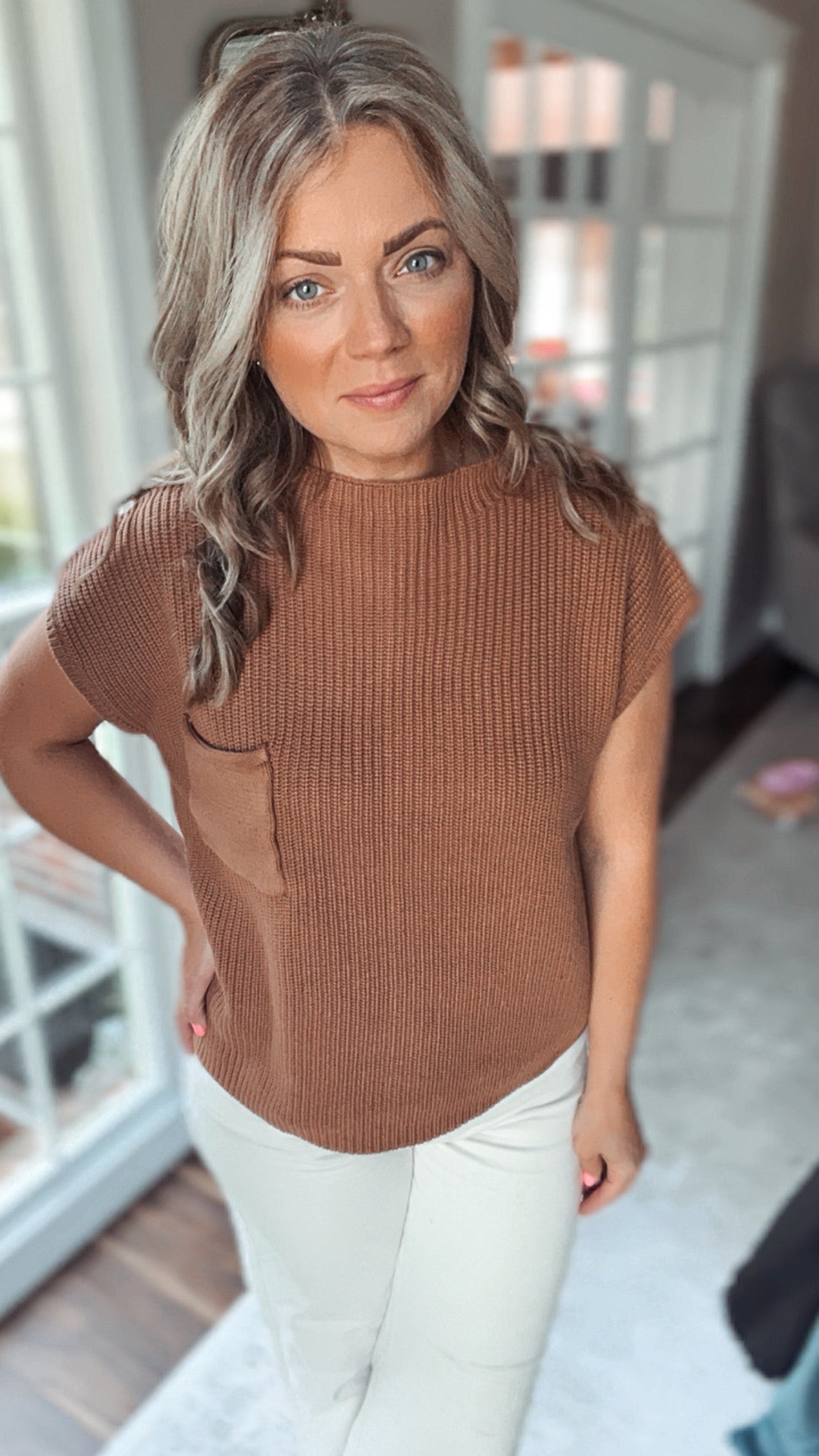 Theo Knit Pocket Top