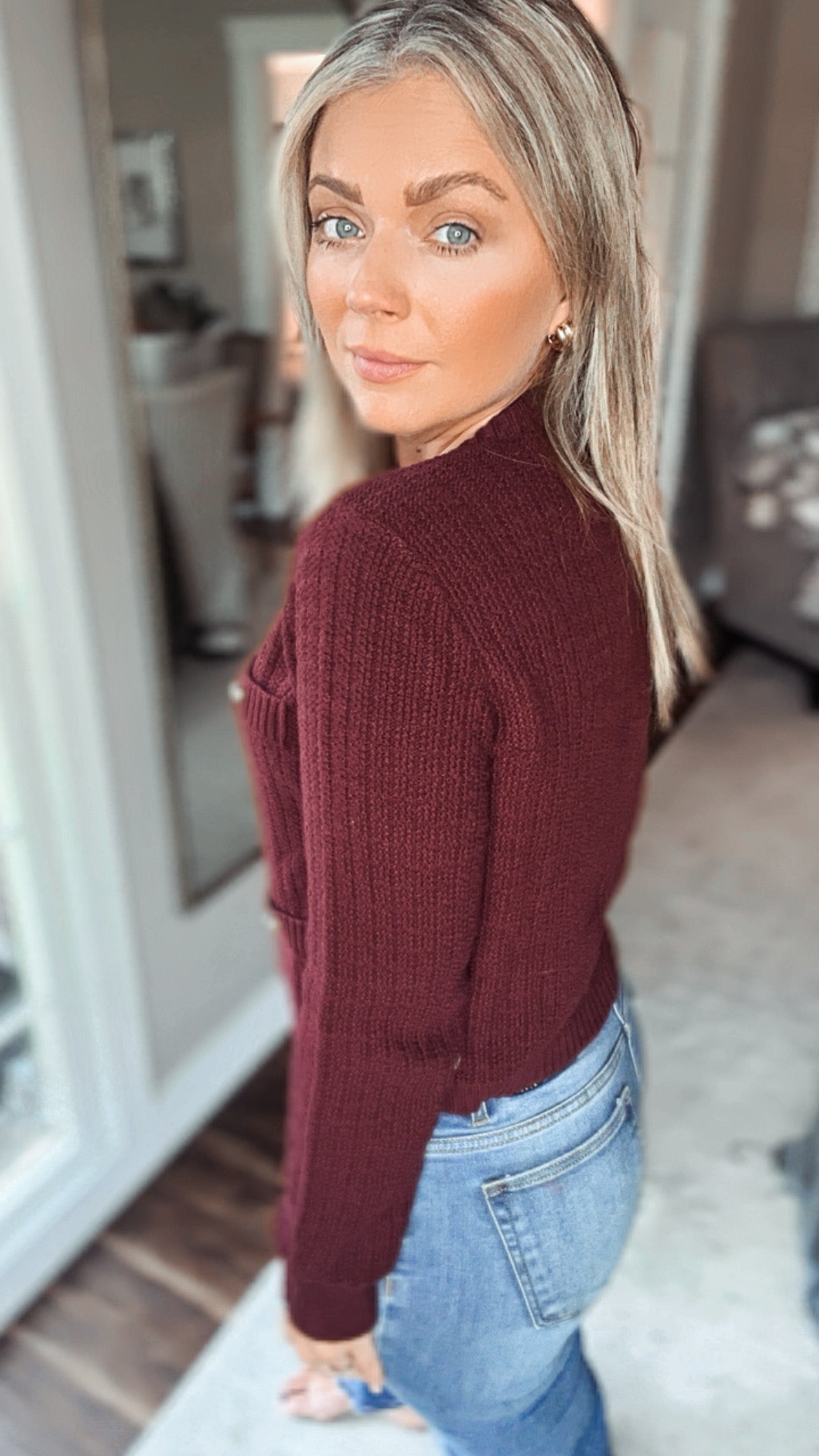 Sonia Button Cardigan-LARGE ONLY! FINAL SALE