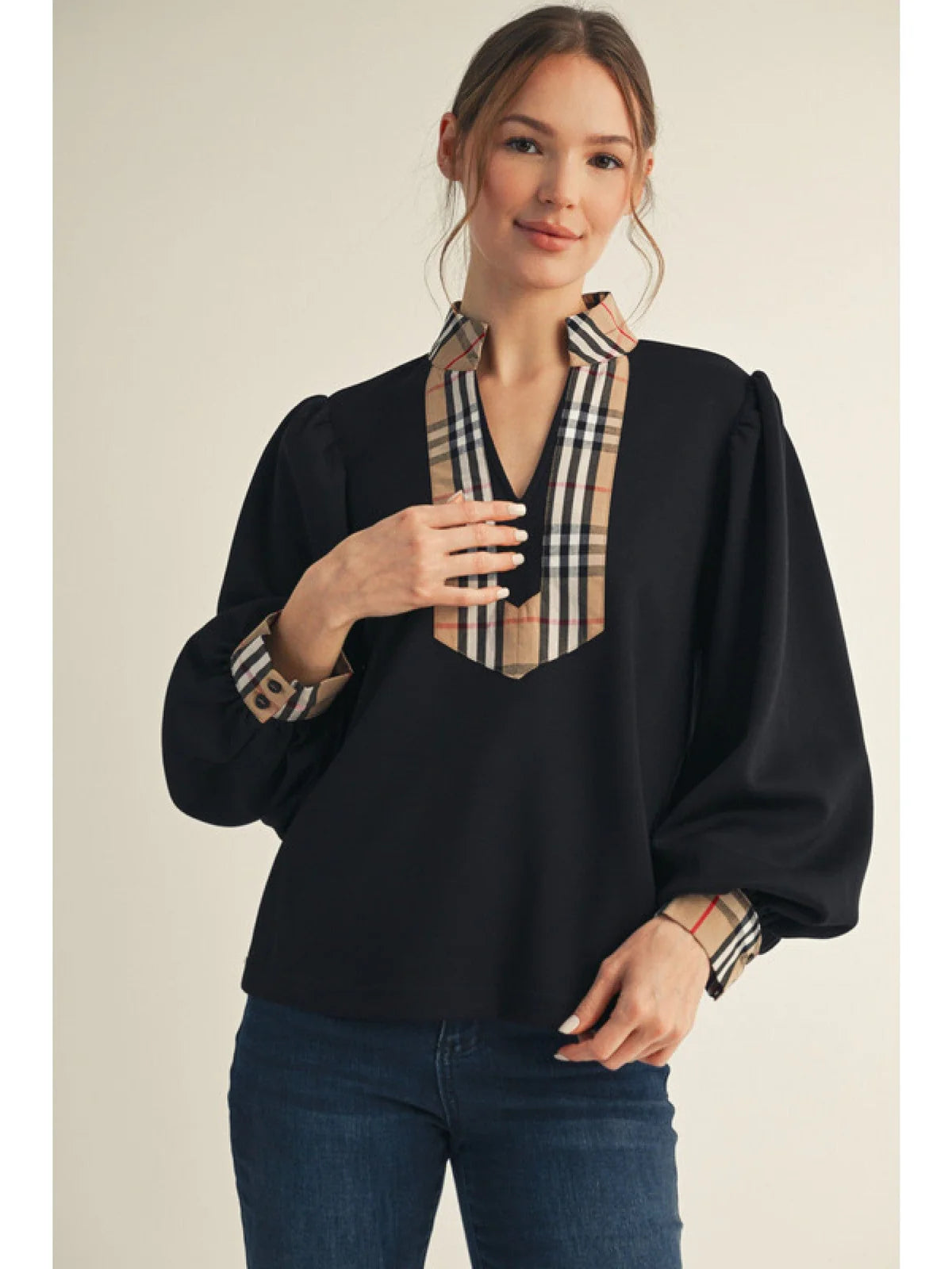 Bethann Plaid Tunic Top