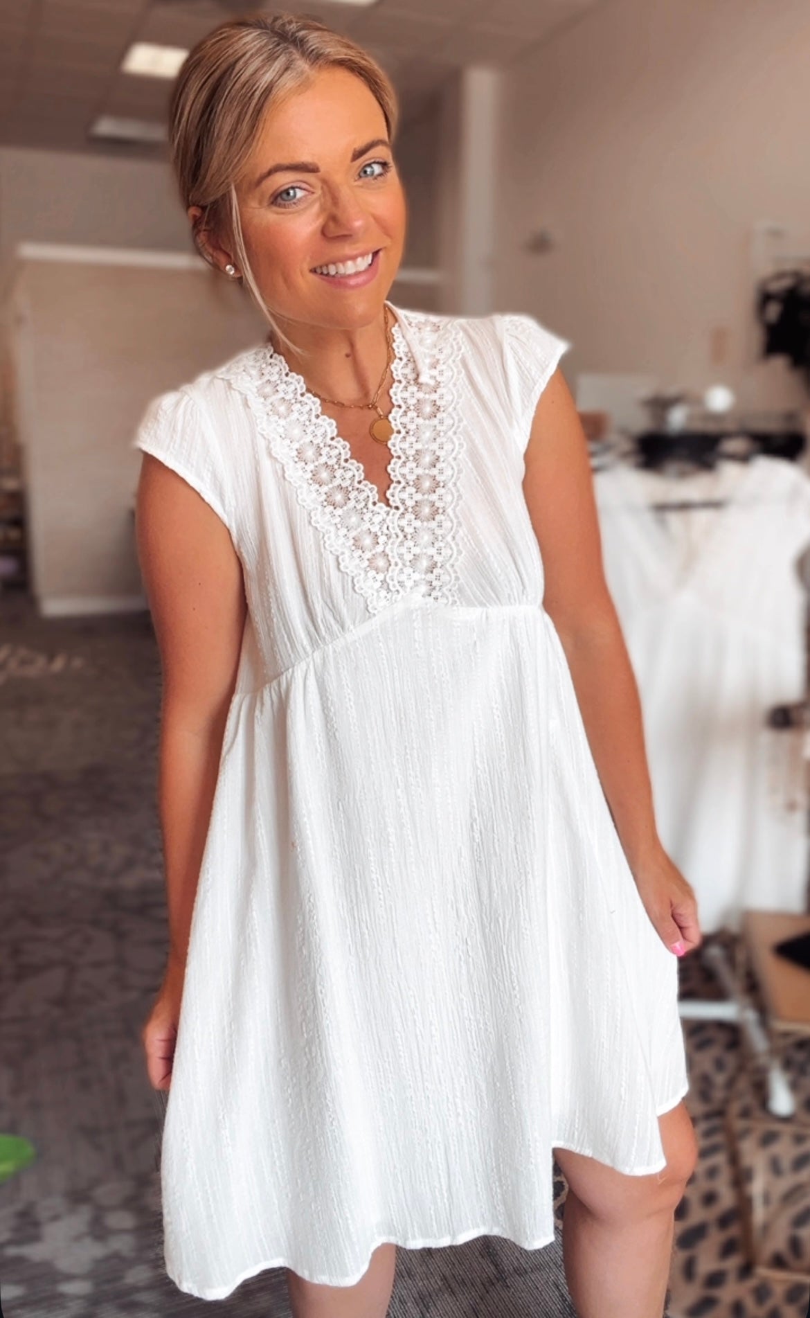 Abe Lace V Mini Dress