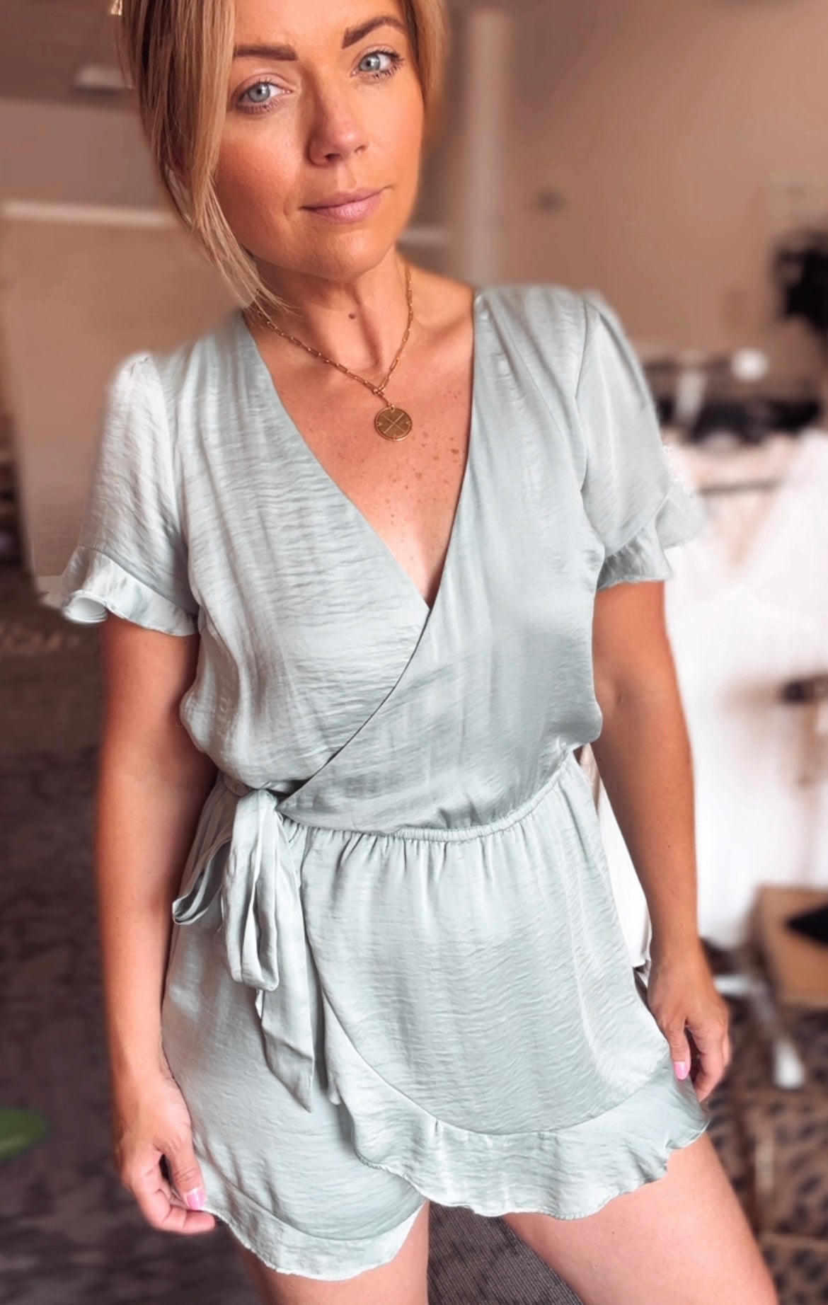 Allessia Satin Romper FINAL SALE