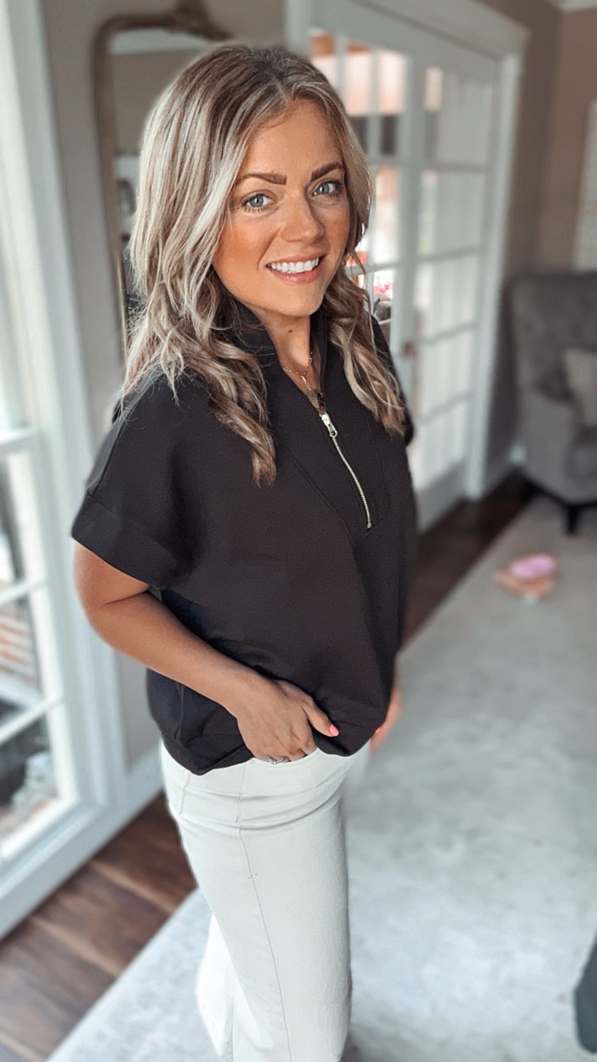 Troy Quarter Zip Top