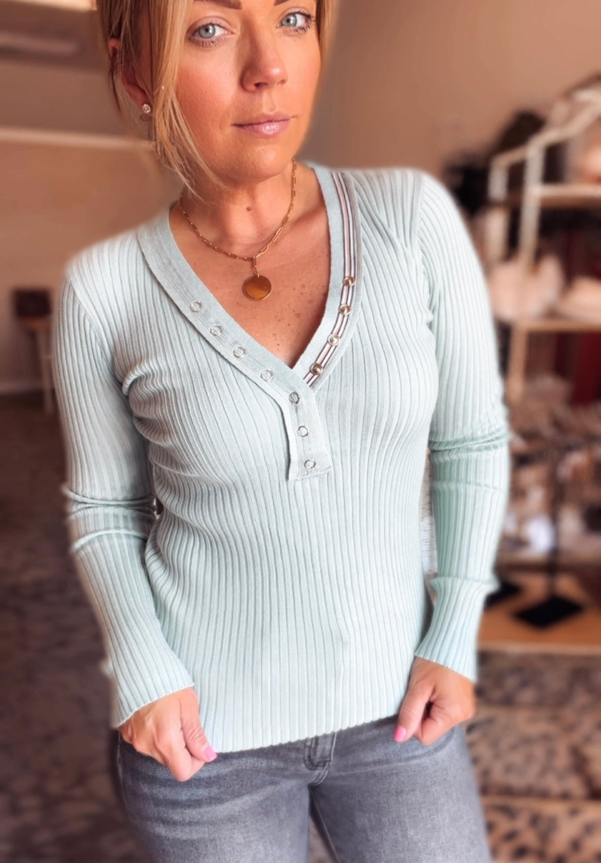 Avi Ribbed Top