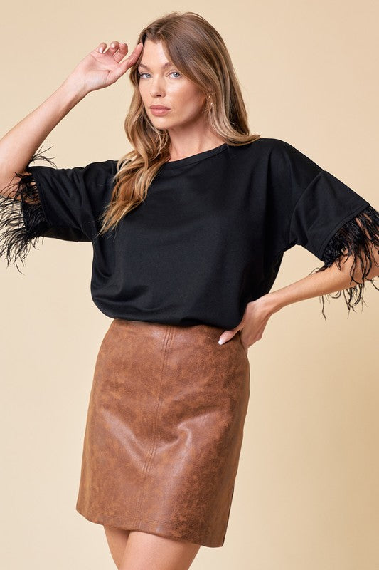 Felicity Feather Top FINAL SALE