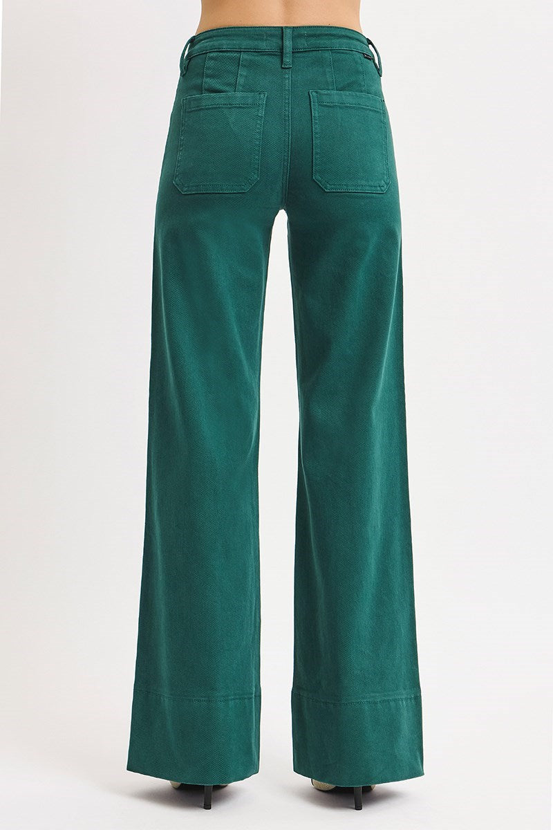 RISEN Greg Mid Rise Wide Leg Pants