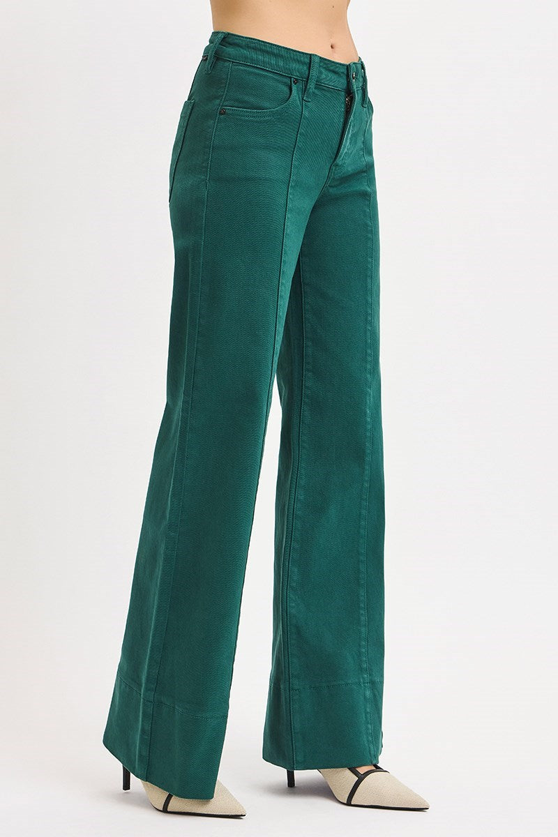 RISEN Greg Mid Rise Wide Leg Pants