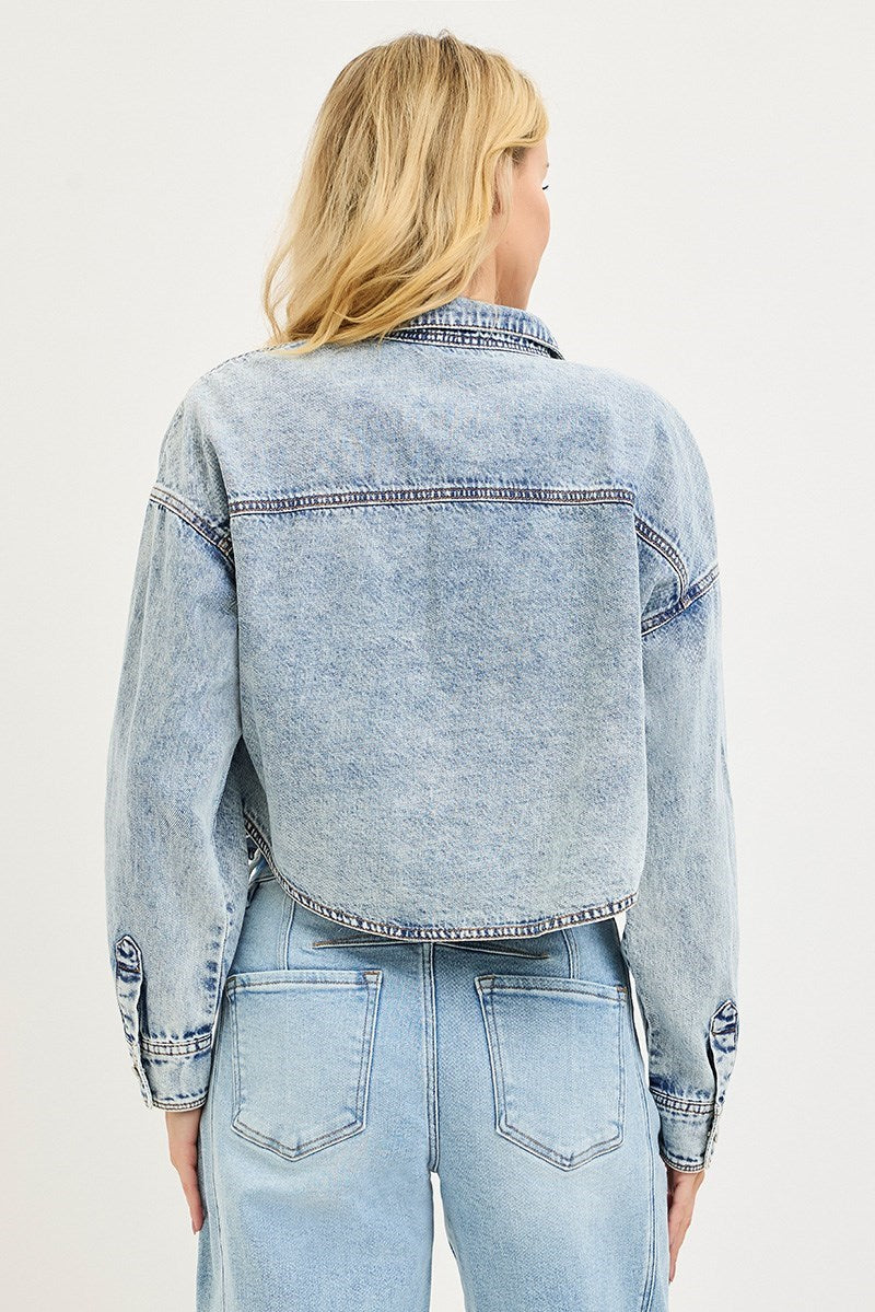 RISEN Mary Button Down Denim Shirt