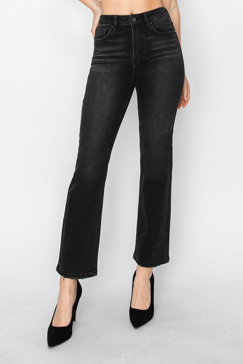 RISEN Morrie High Rise Crop Straight Jeans