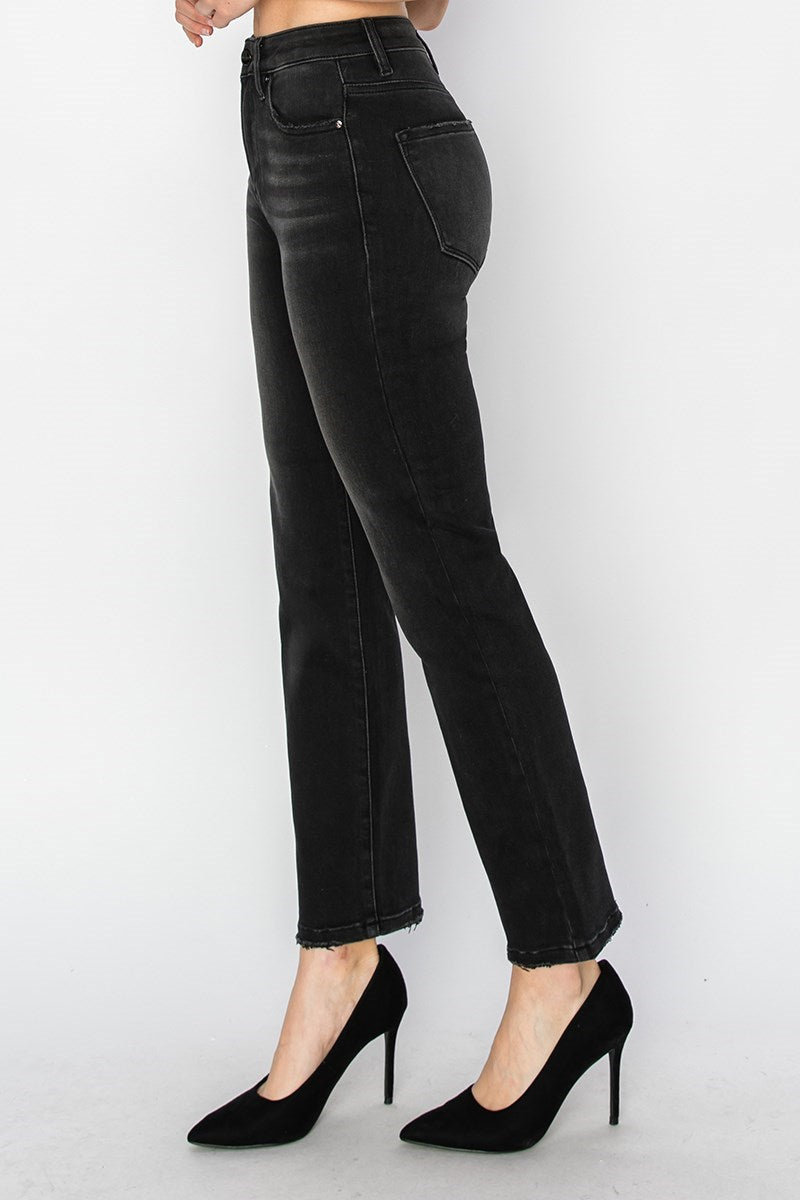 RISEN Morrie High Rise Crop Straight Jeans