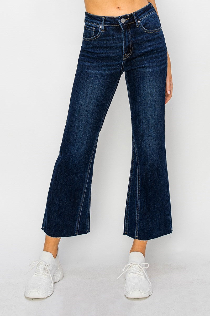 RISEN Mestner Dark Mid Rise Flare Jeans
