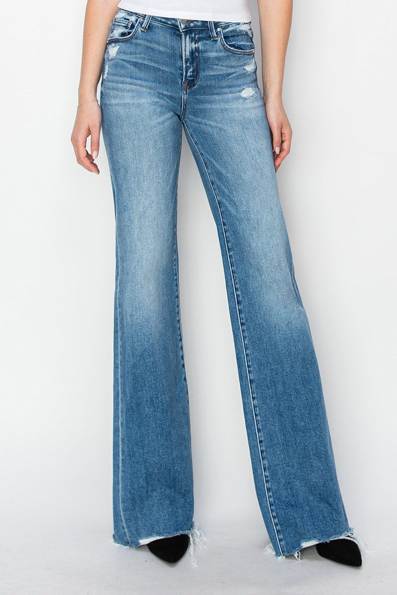 RISEN Dixon Mid Rise Wide Jeans