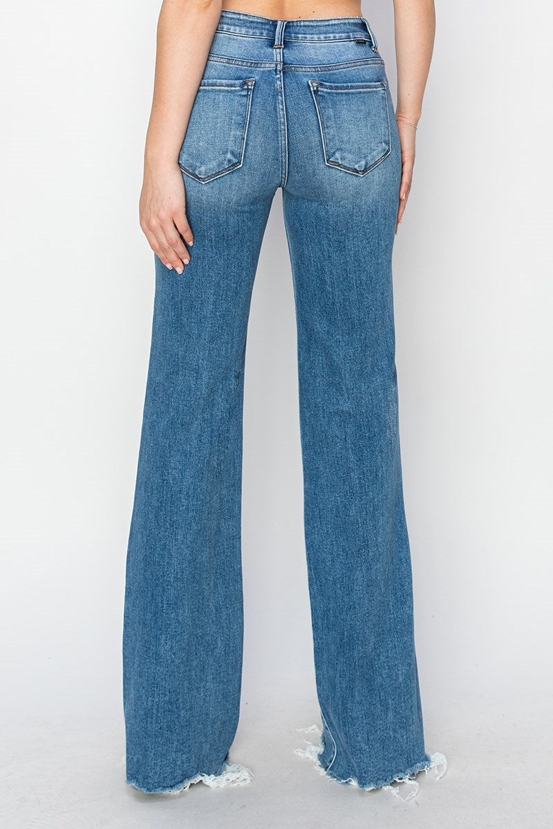 RISEN Dixon Mid Rise Wide Jeans
