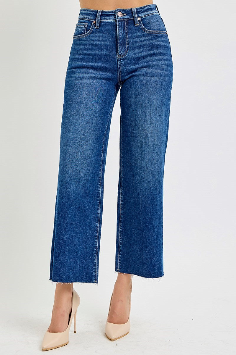 RISEN Alice High Rise Wide Leg Crop Jeans