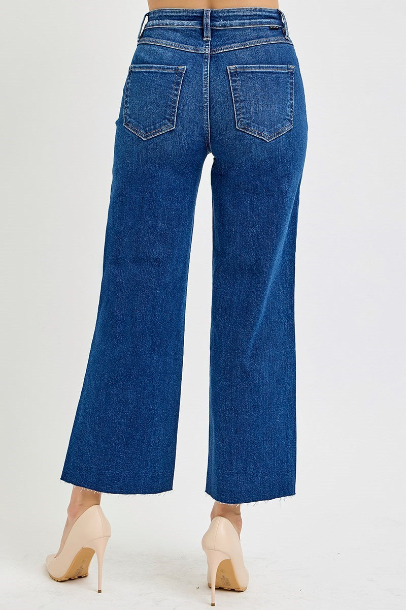 RISEN Alice High Rise Wide Leg Crop Jeans