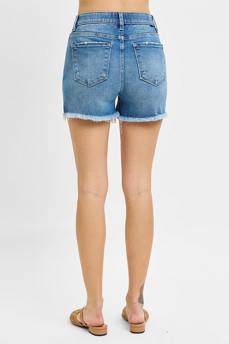 RISEN Leeza Distressed Denim Shorts