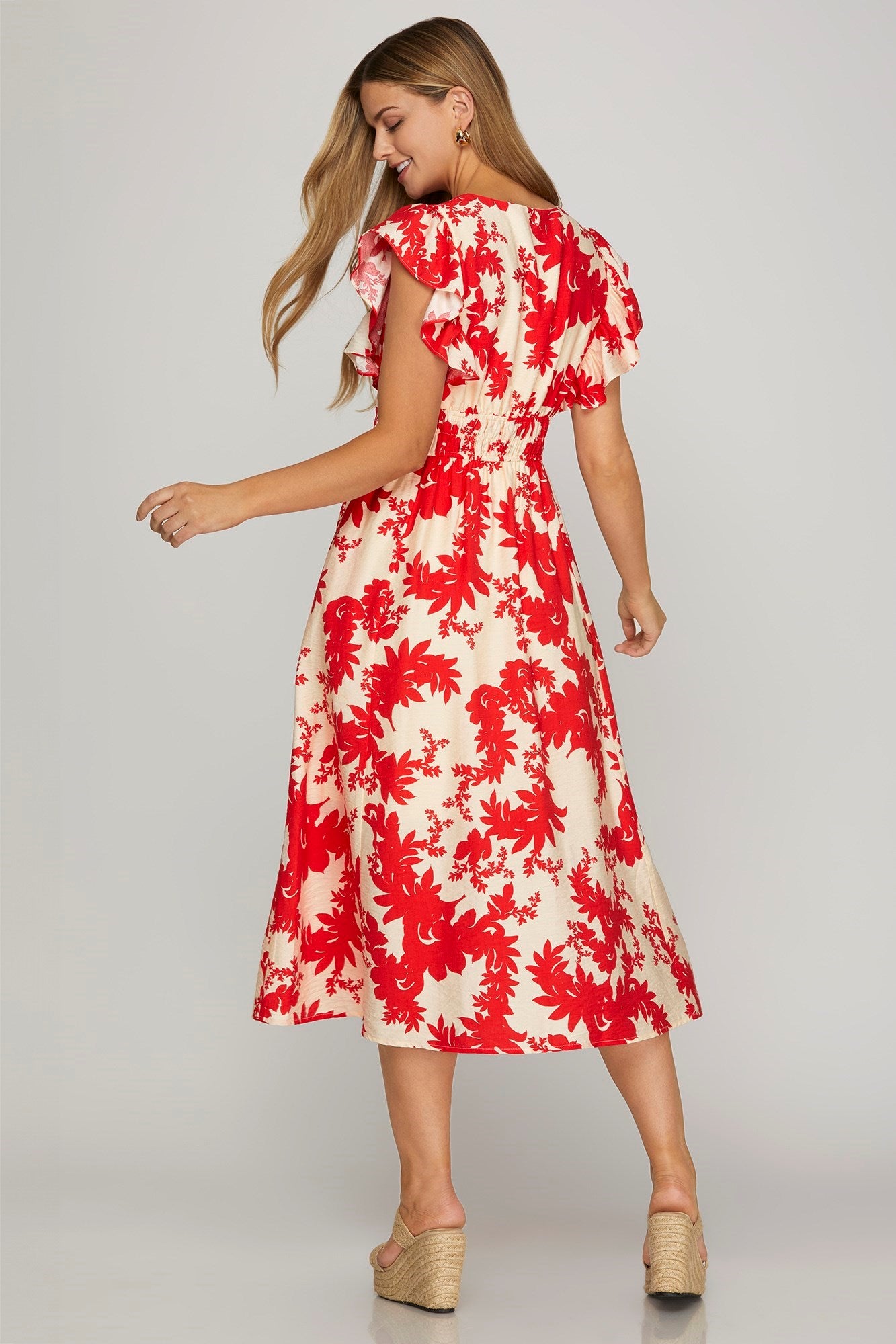Marta Floral Midi Dress