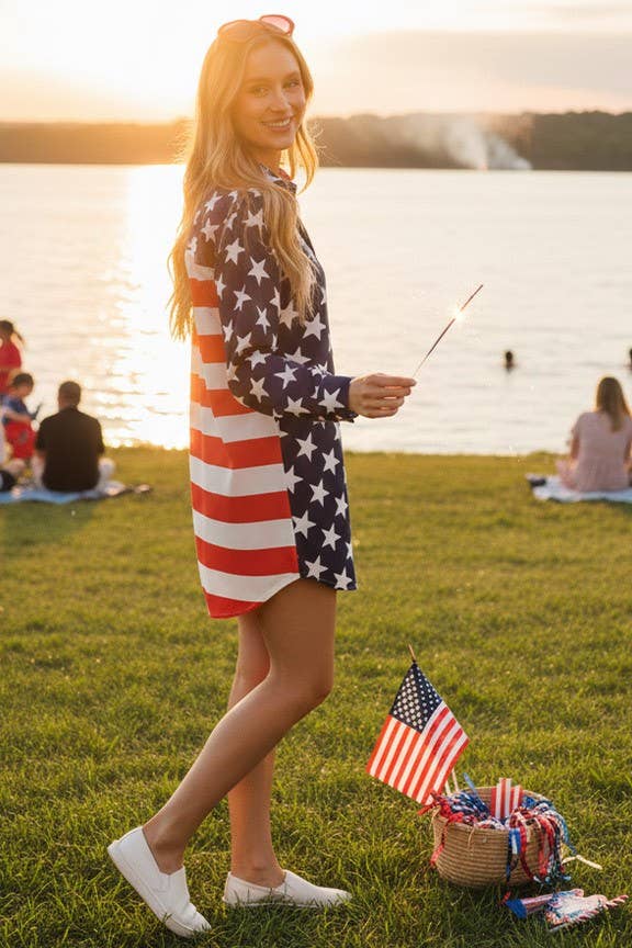 Americana USA Button Down Dress