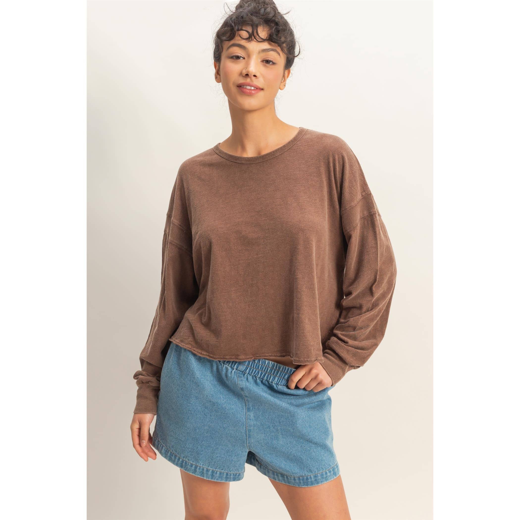 Caden Open Back Long-Sleeve Top