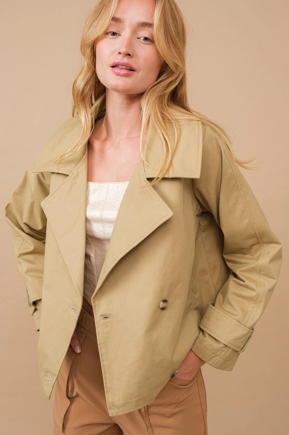 Short Trench Short Cream Jacket Short Trench Coat Boohoo