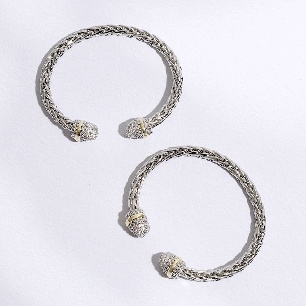 Dalia Multi-Toned Round Edge Braided Bracelet