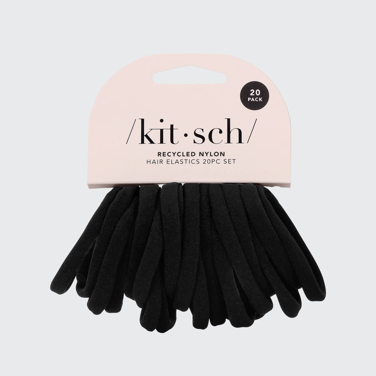 KITSCH Eco-Friendly Nylon Elastics 20pc set - Black