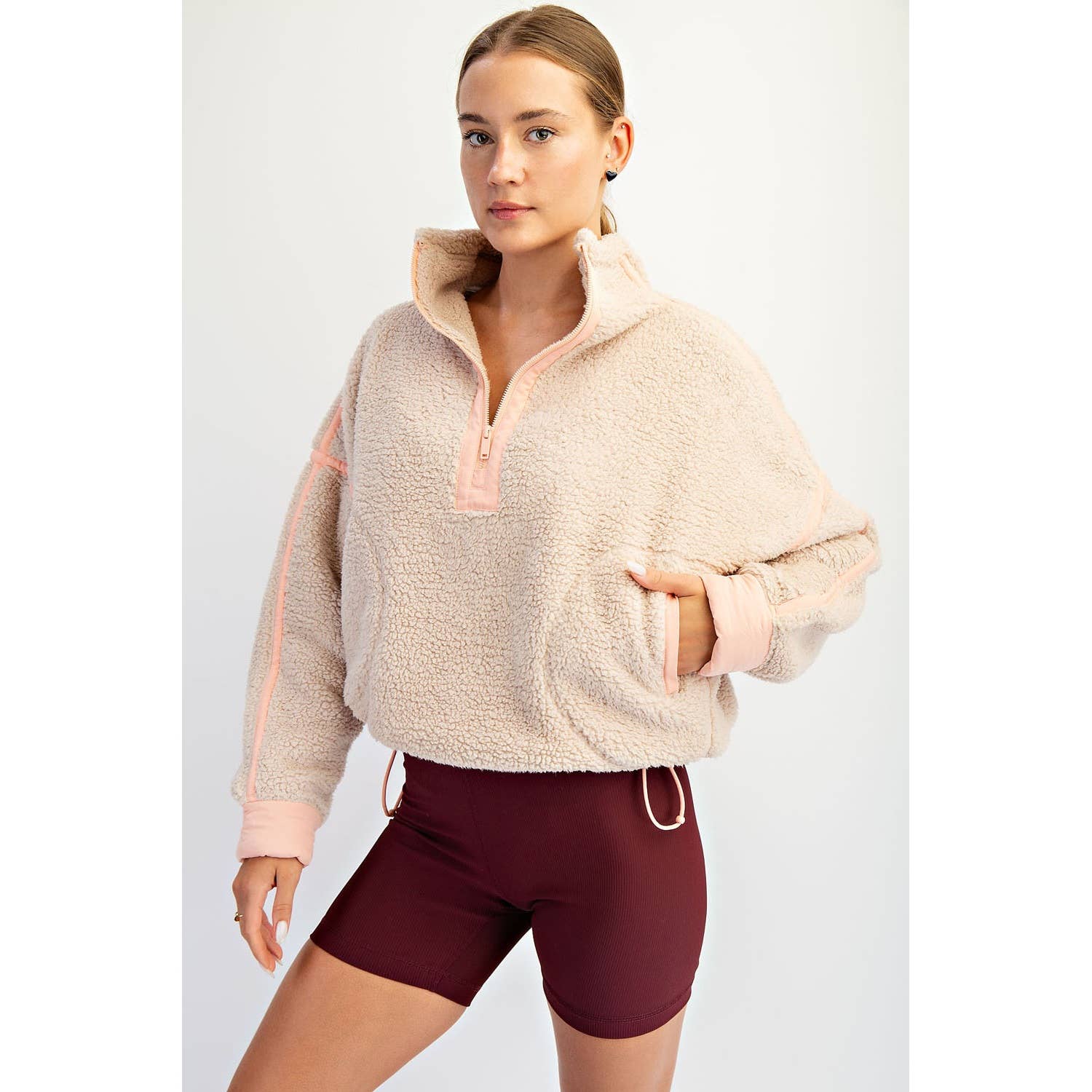 Stila Plush Sherpa Pullover Jacket