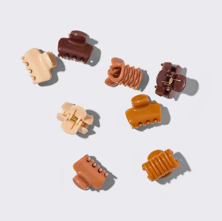 KITSCH Recycled Plastic Mini Cloud Clips 8pc Set - Sedona