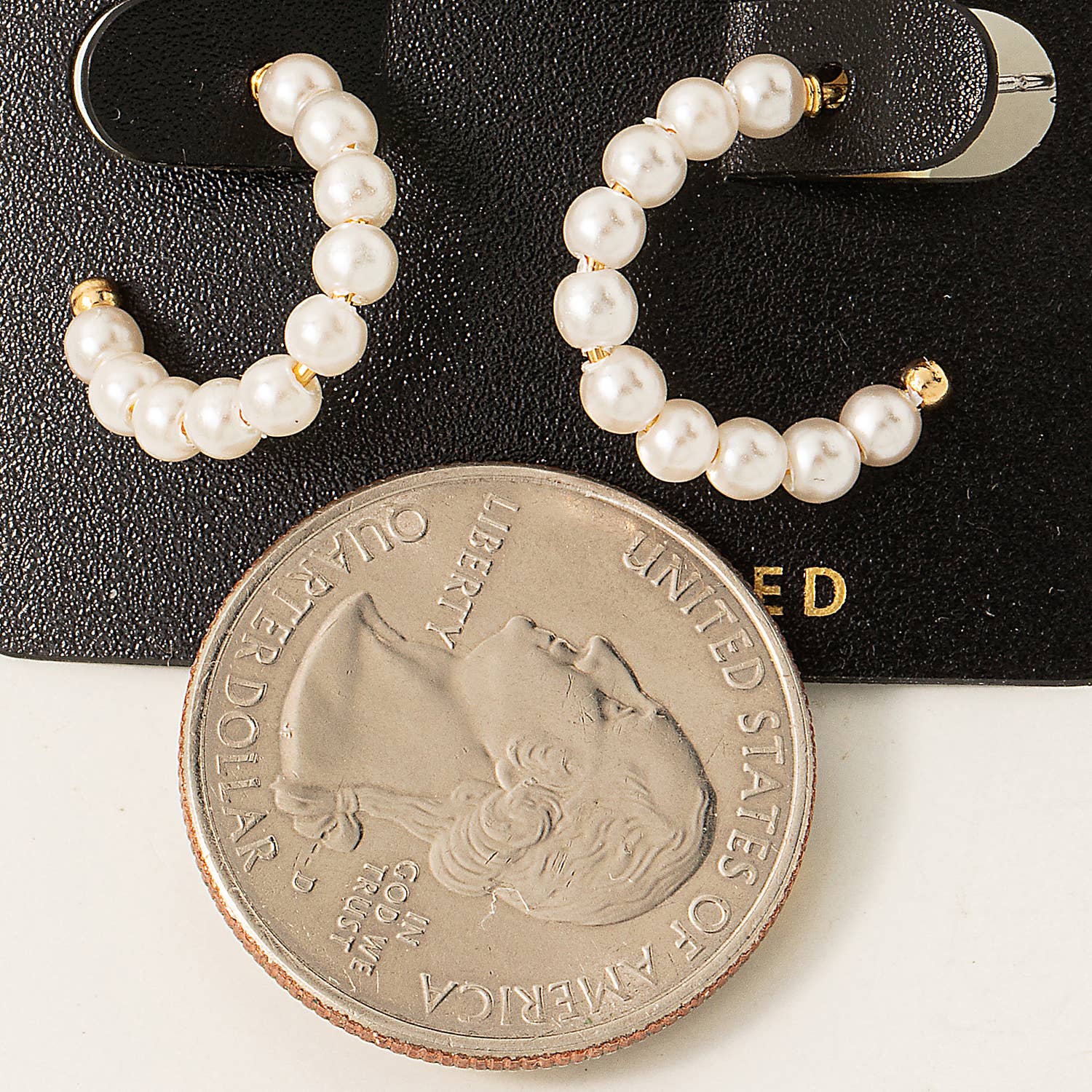 Apri Gold Dipped Pearl Beaded Hoop Earrings