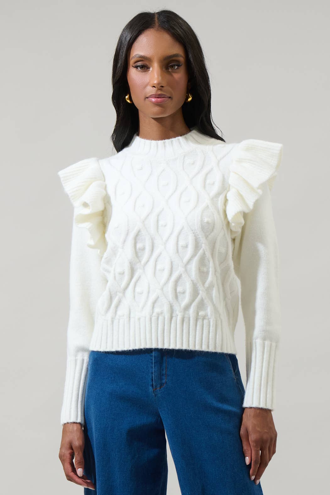 Gloriana Cable Knit Sweater FINAL SALE