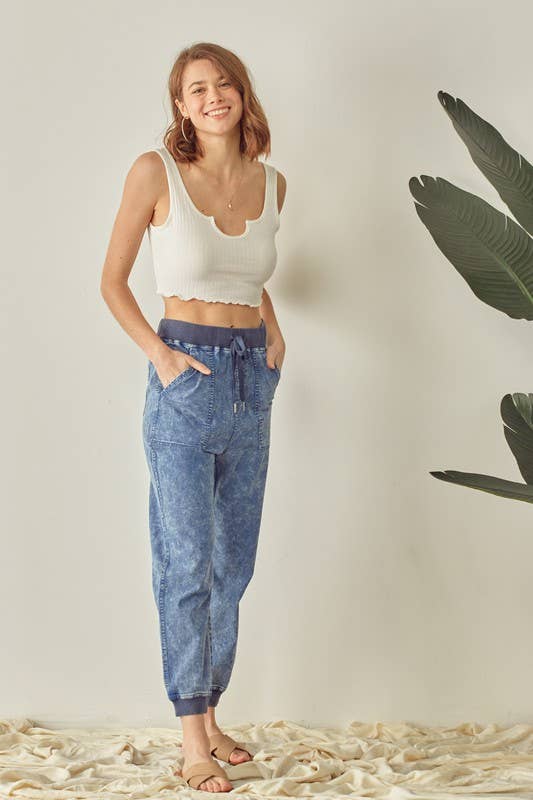 Tress Denim Jogger Pants