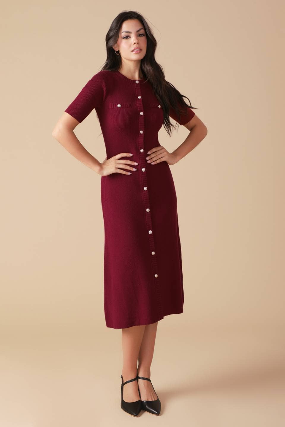 Vollie Sweater Knit Midi Dress FINAL SALE