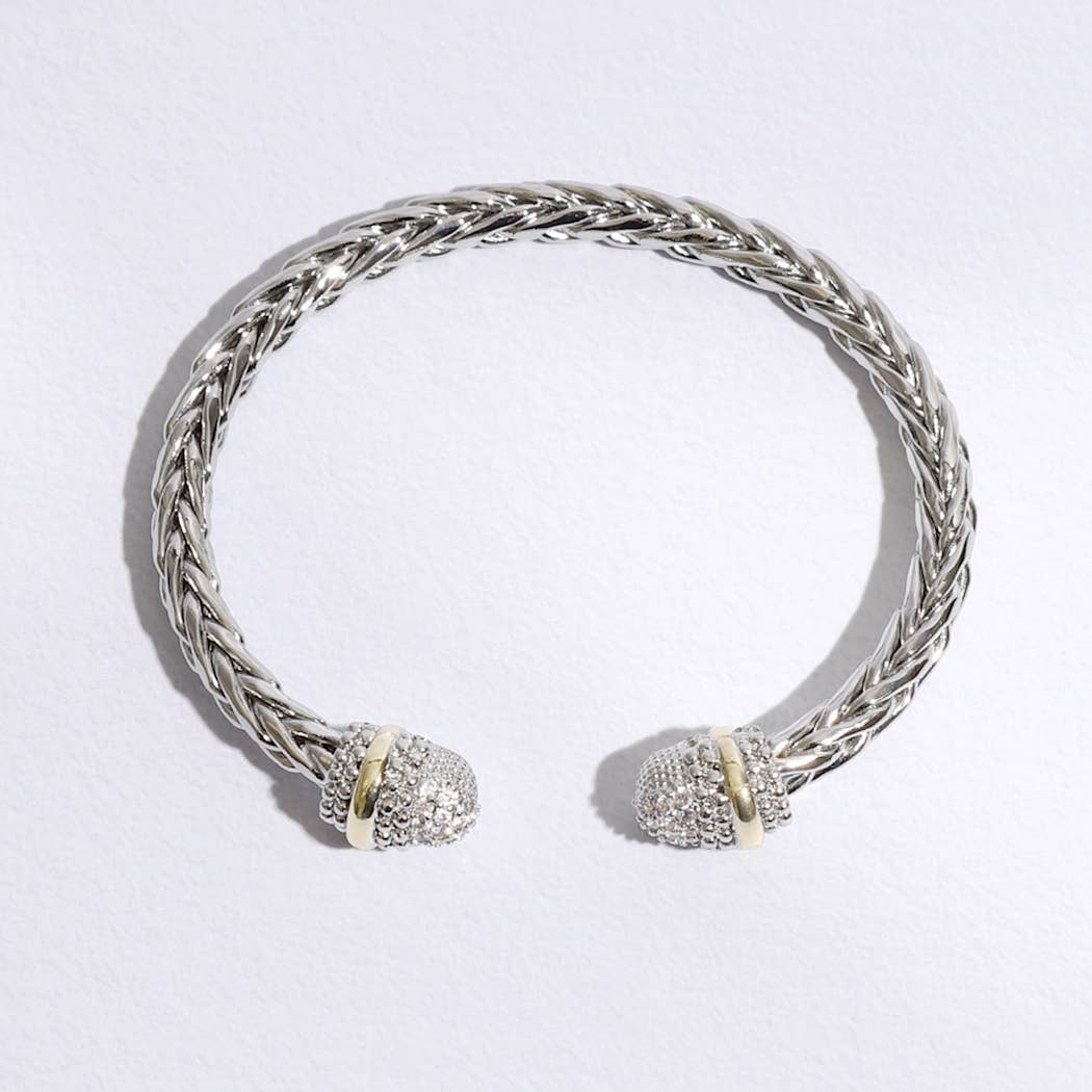 Dalia Multi-Toned Round Edge Braided Bracelet