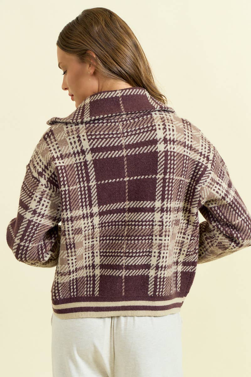 Gomez Plaid Zip Jacket -In stores 10/10!