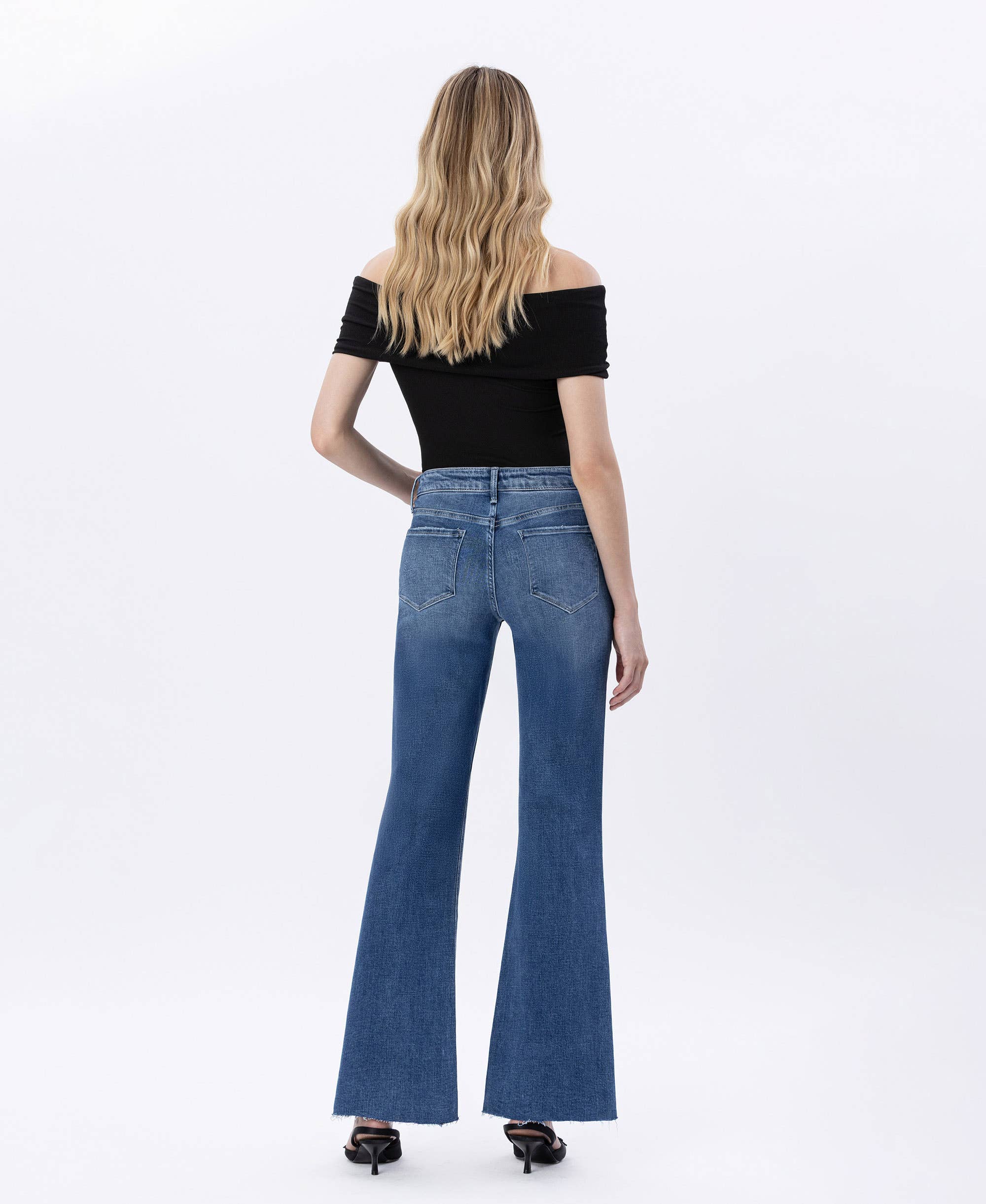 Vervet Toya High Rise Relaxed Flare Jeans