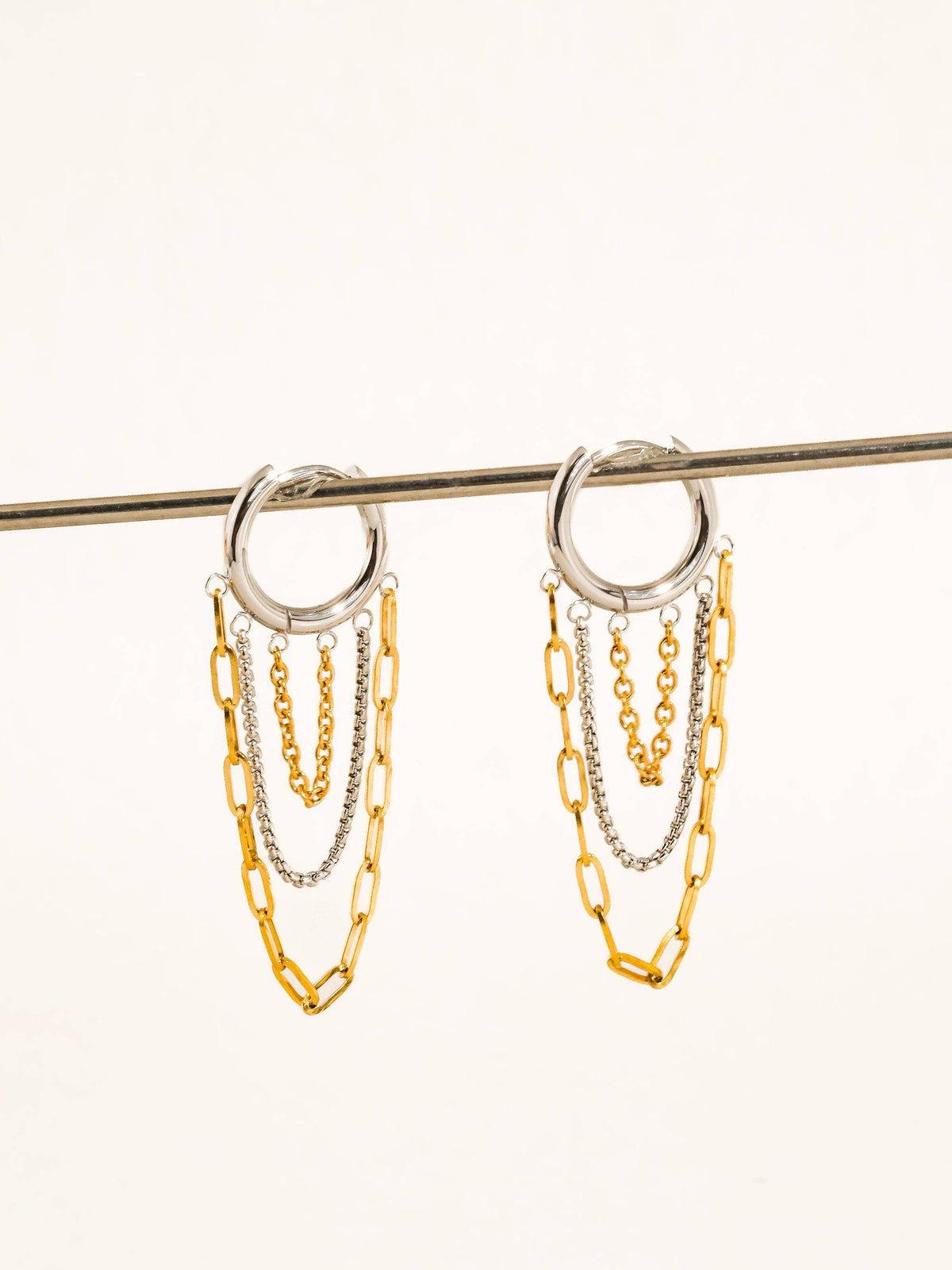 Flânerie by MAIQ Vianne 18K Gold Non-Tarnish Multi Chain Drop Earrings