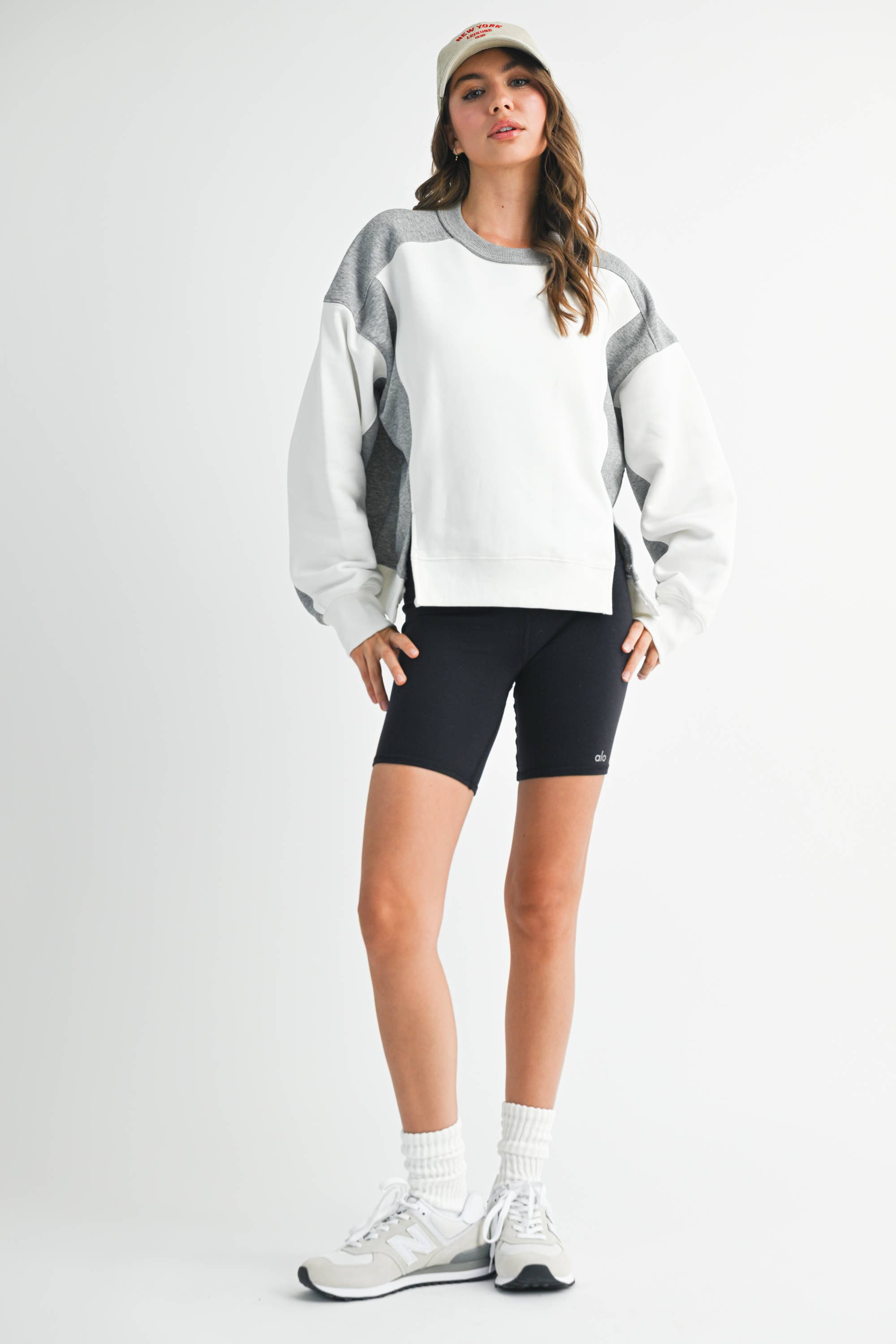Tia Colorblock Terry Pullover Top FINAL SALE