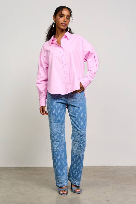 Britt Poplin Long Sleeve Shirt