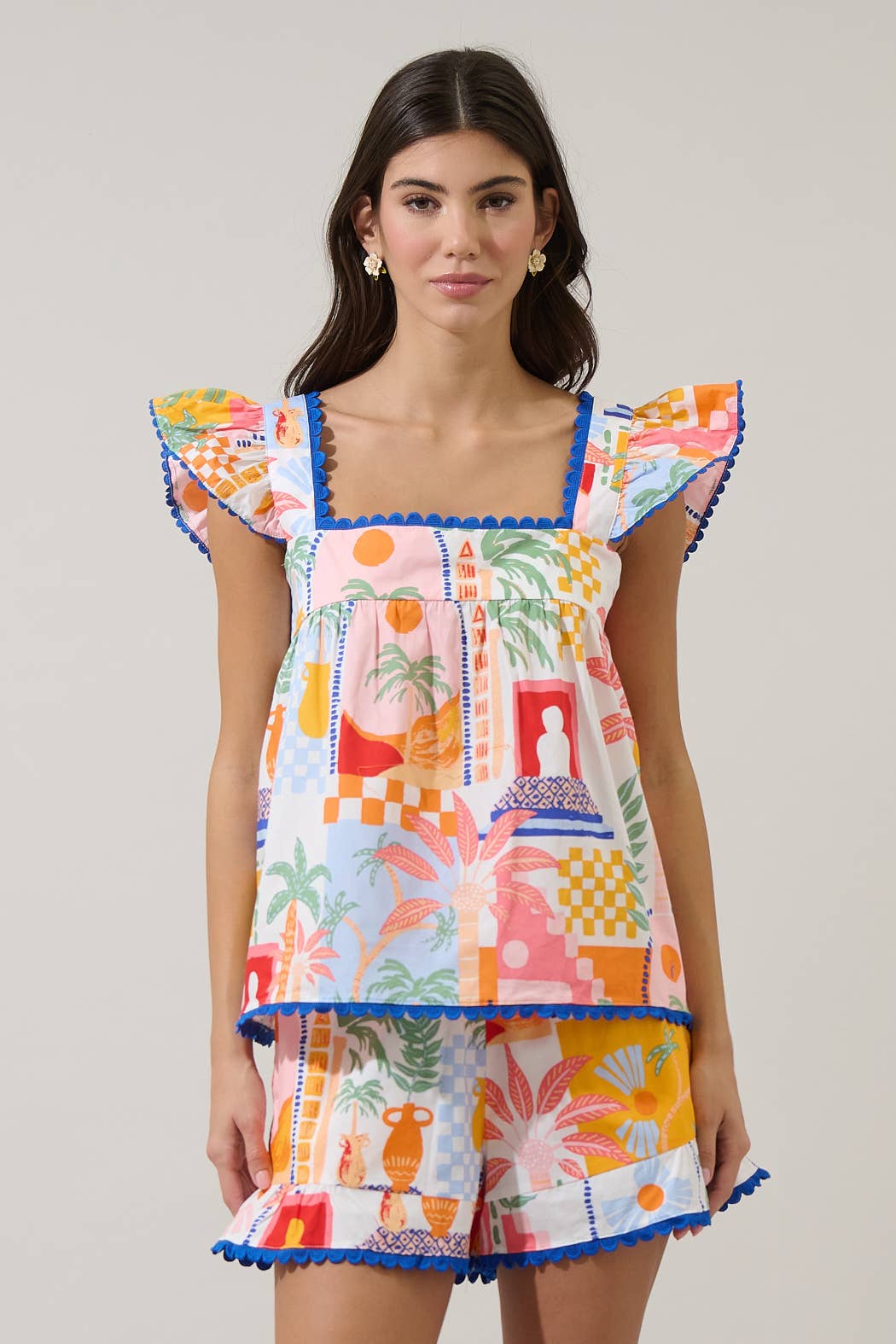 Petrolia Town Ada Ruffle Top