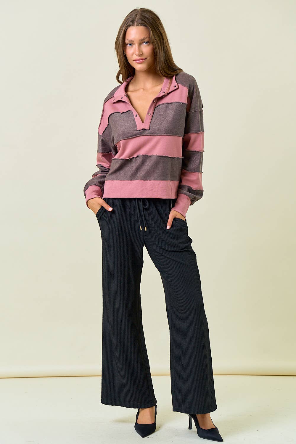 Lafner Terry Colorblock Top