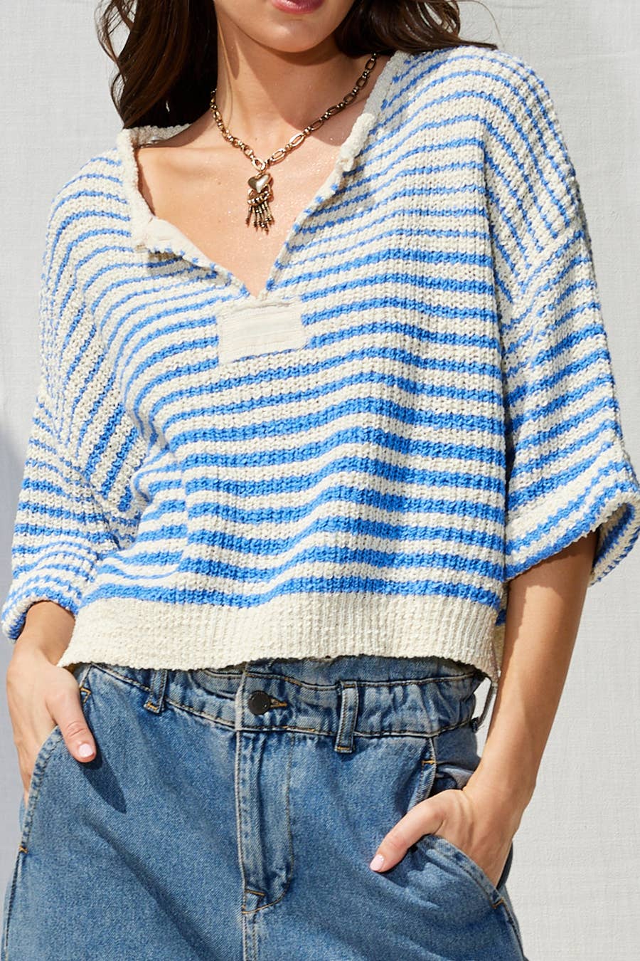Morgan Lightweight Striped Slouchy Sweater