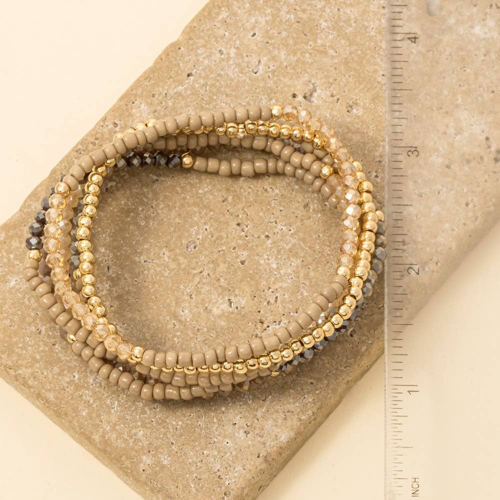 Piet Metallic Beaded Bracelet Set