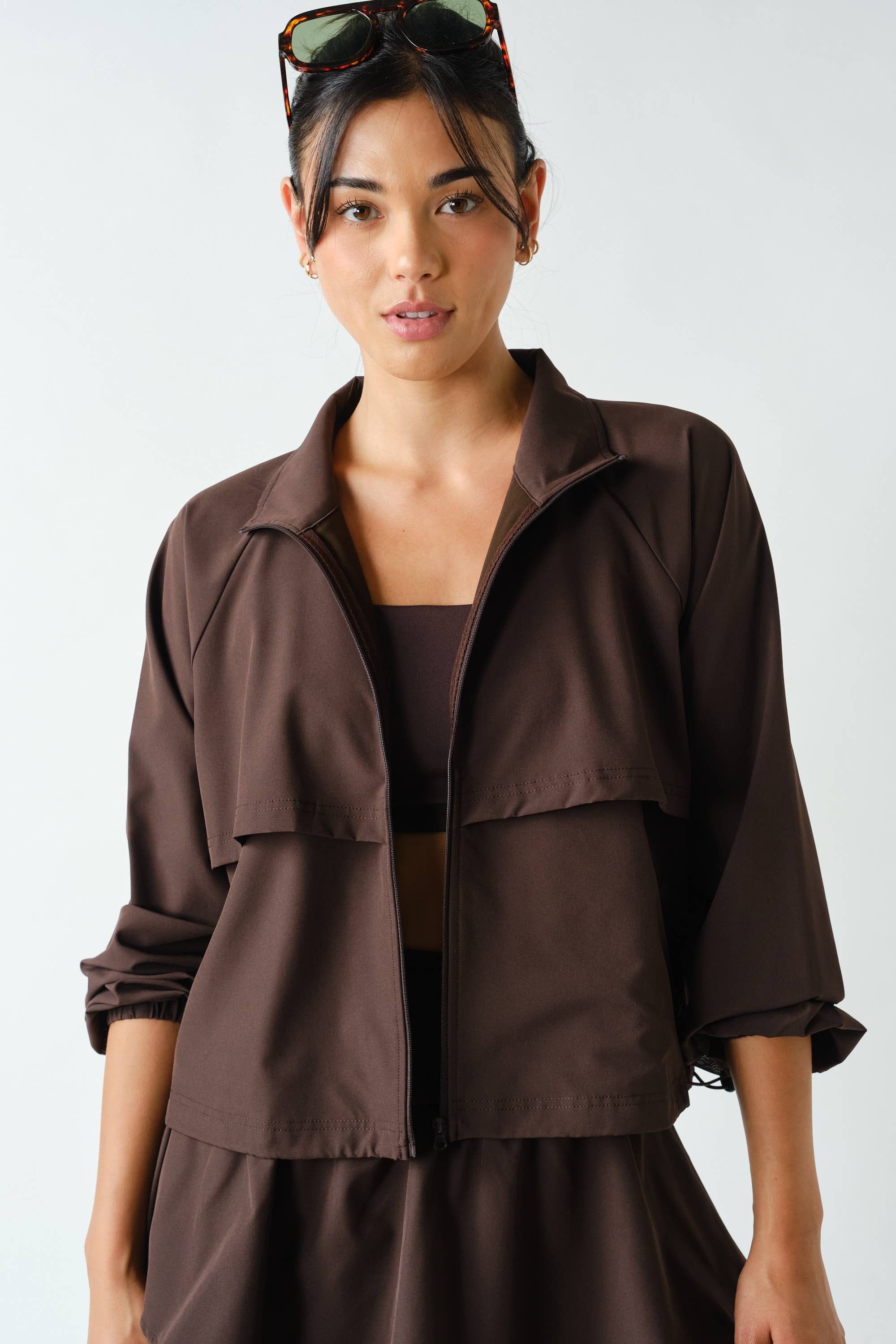 Swift Move Windbreaker Active Coffee Bean Jacket