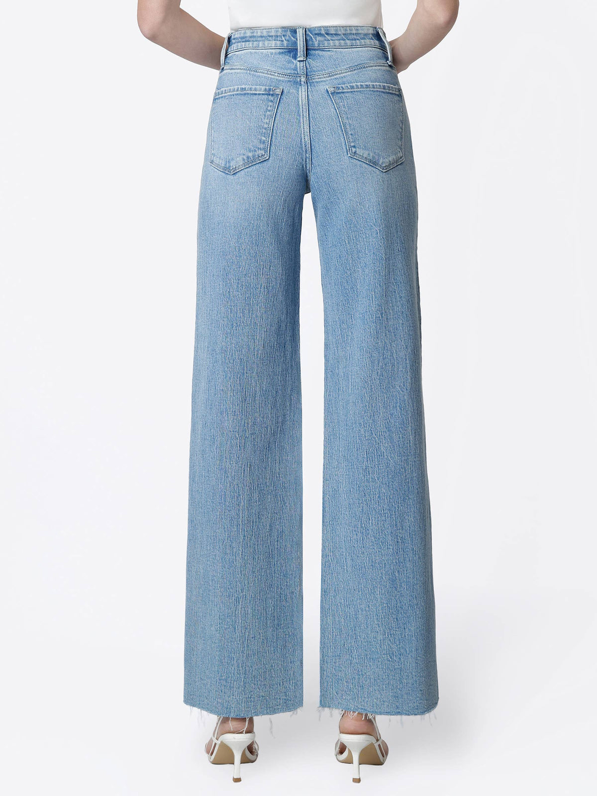 Vervet Dana High Rise Raw Hem Wide Jeans