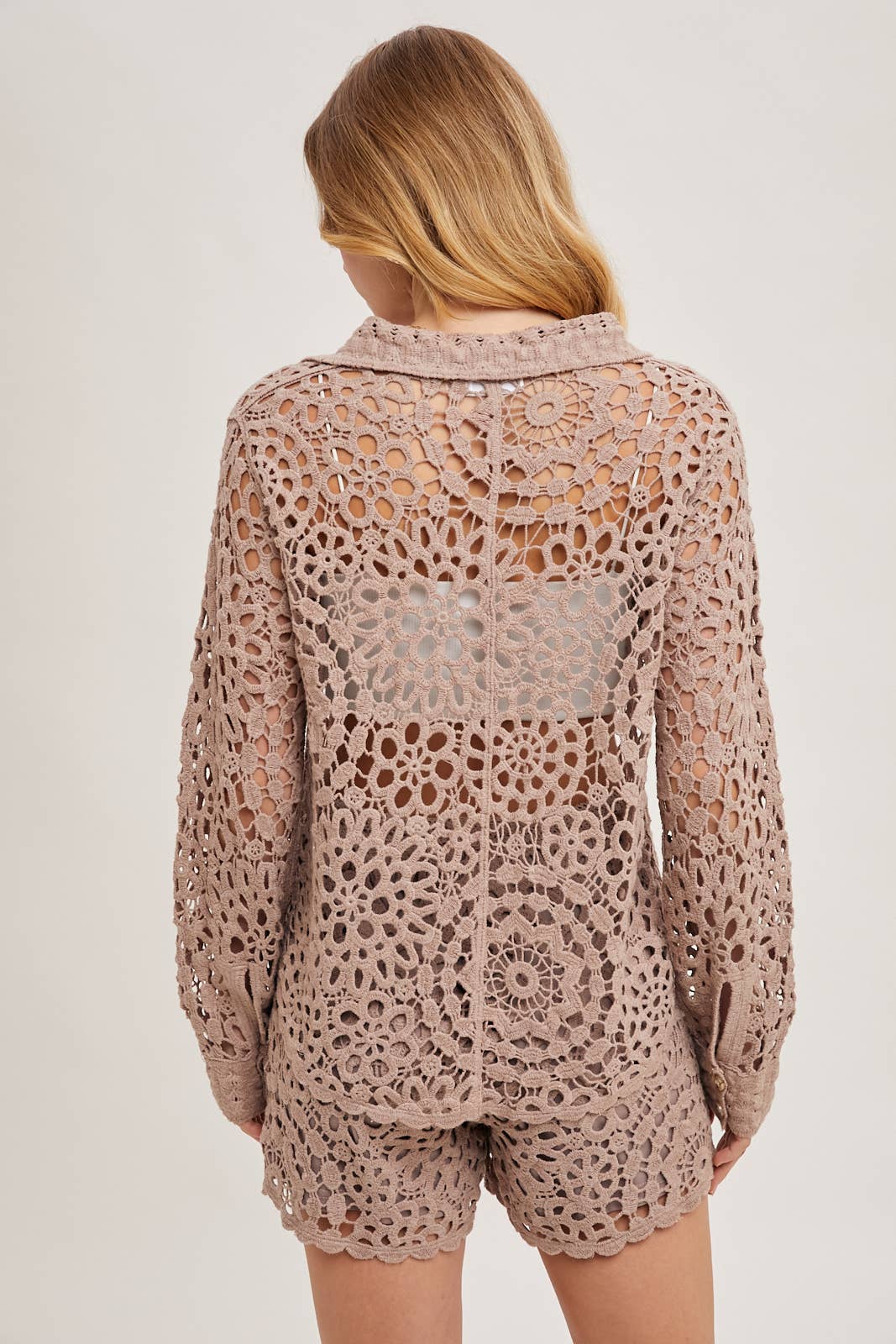 Villa Crochet Button Down Shirt