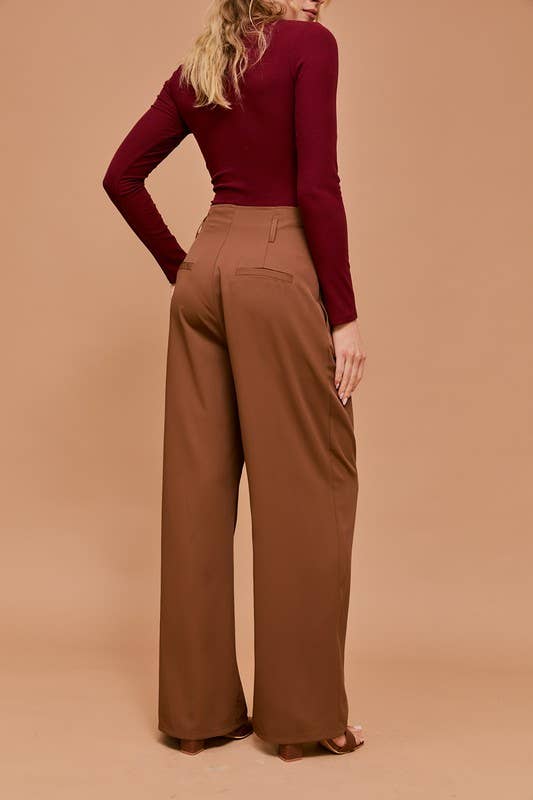 Beau High Waist Wide Leg Pants (2 Colors!) FINAL SALE