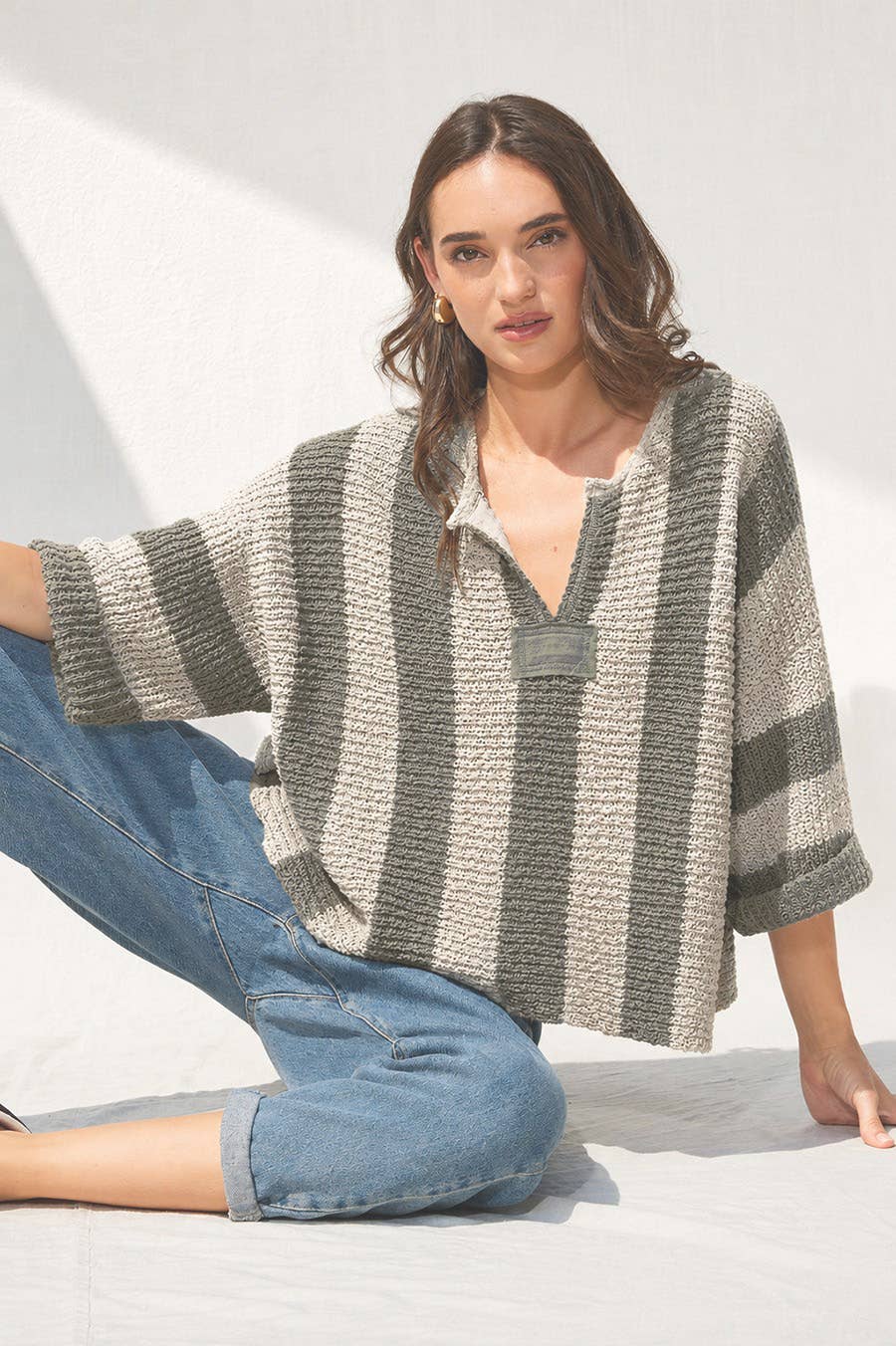 Vivica Vertical Striped Sweater PREORDER