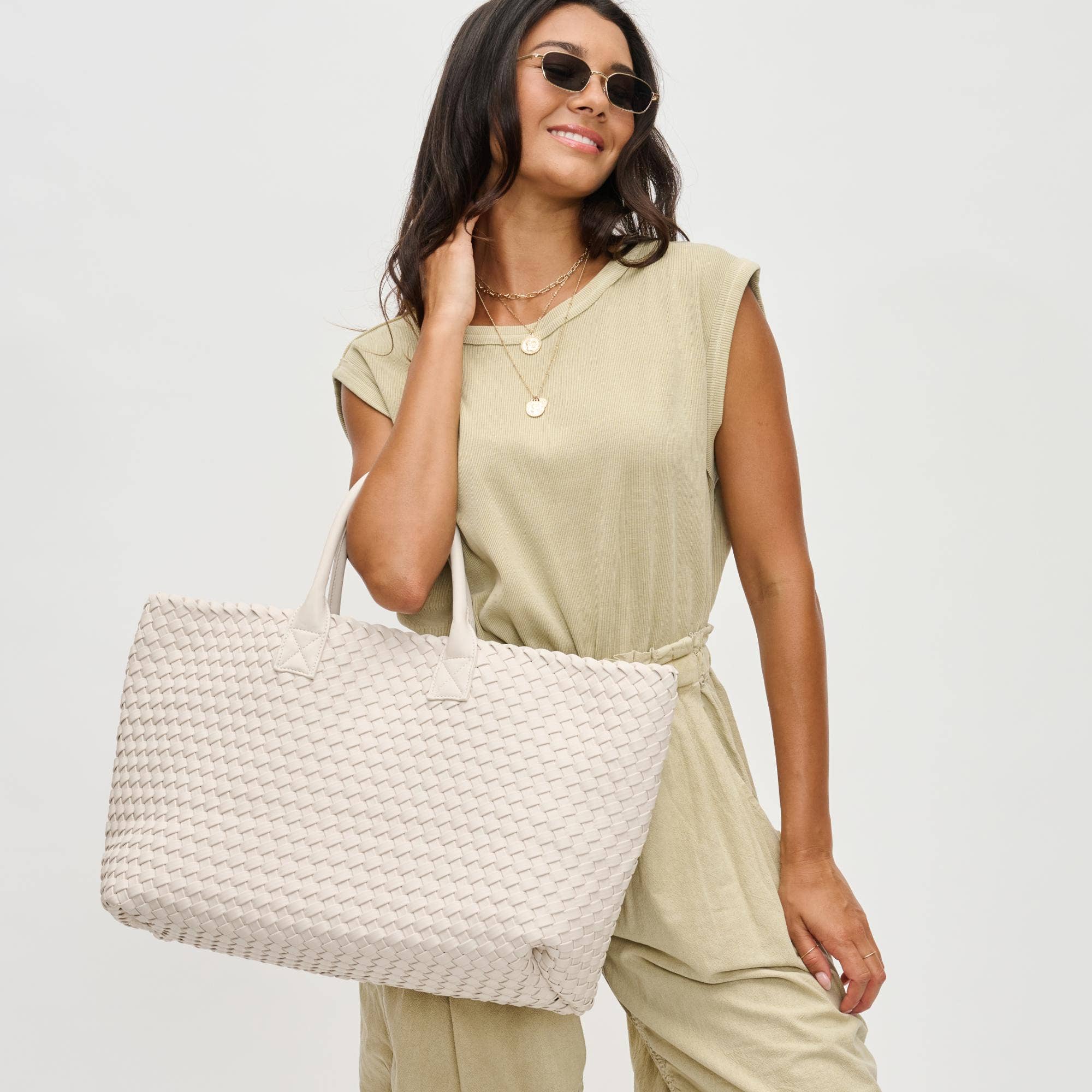Ithaca Woven Vegan Leather Tote (3 Colors!)